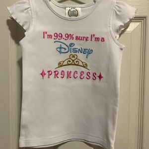 Blanks Boutique embroidered appliquéd white t-shirt size 4T NWOT